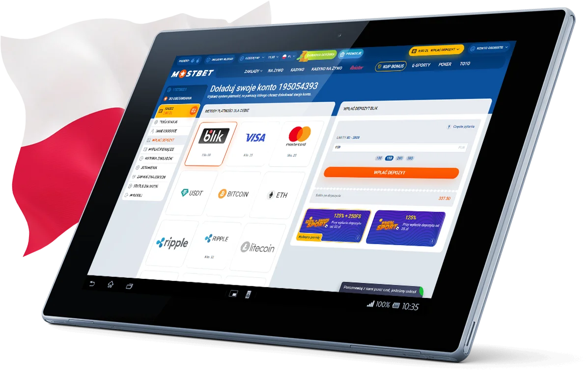 rejestracja w mostbet casino